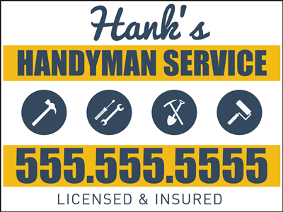 Handyman Yard Sign - Design 3